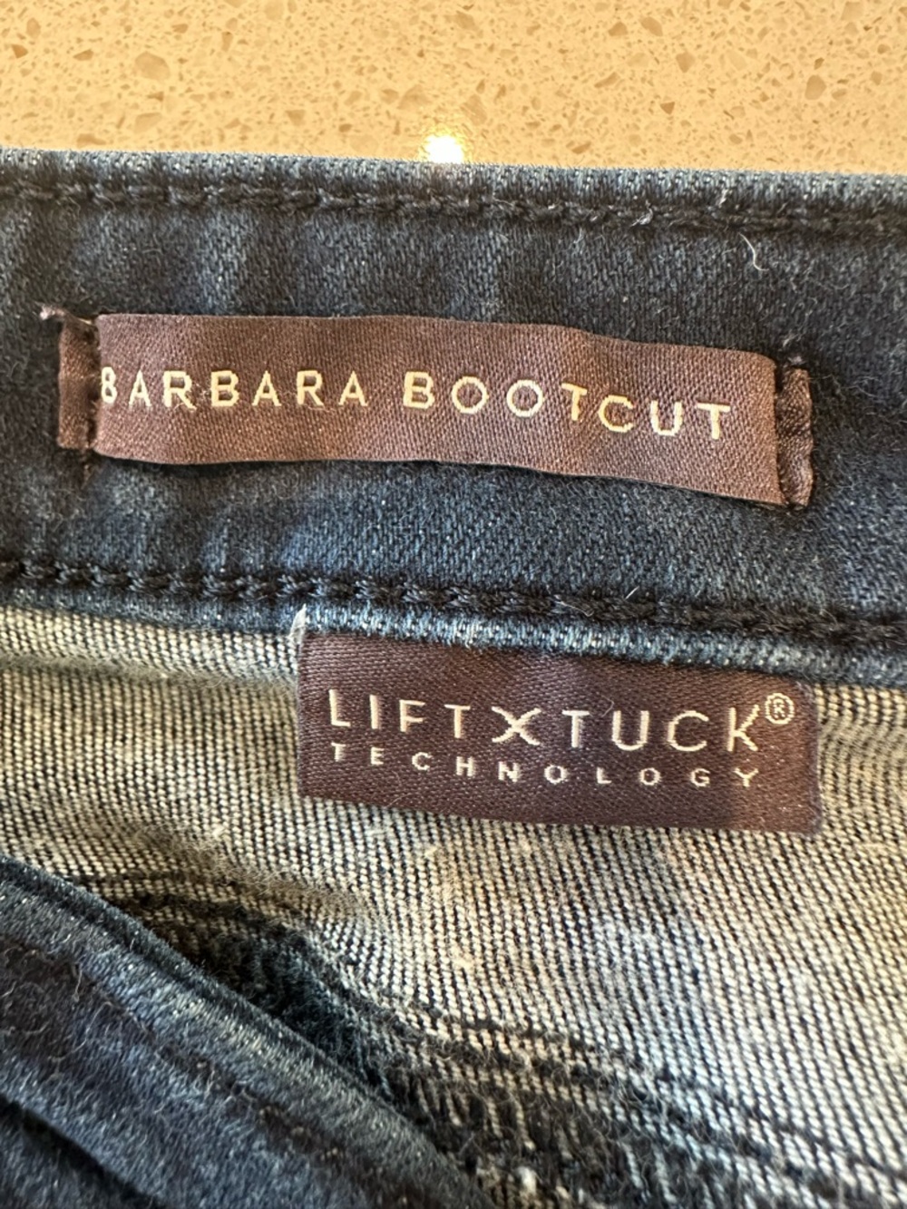 EUC- NYDJ Barbara Bootcut Jeans in Dark Blue Denim